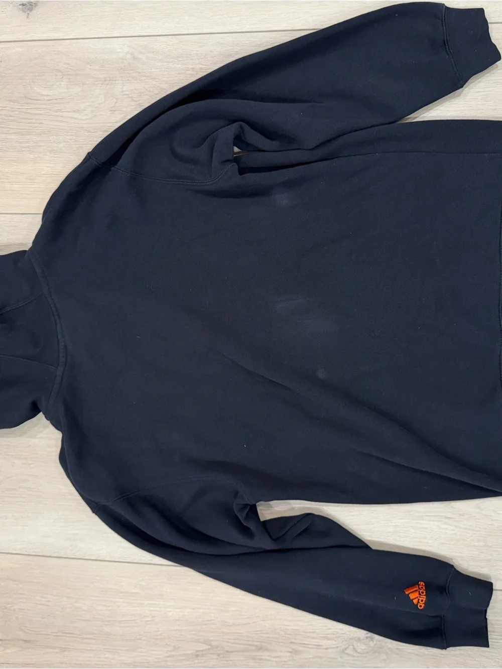 adidas SF Giants Black Hoodie with Orange Lining and GIANTS Embroidery